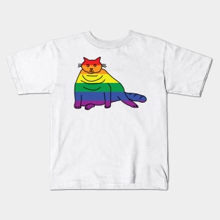 Pride Chonk Cat Kids T-Shirt